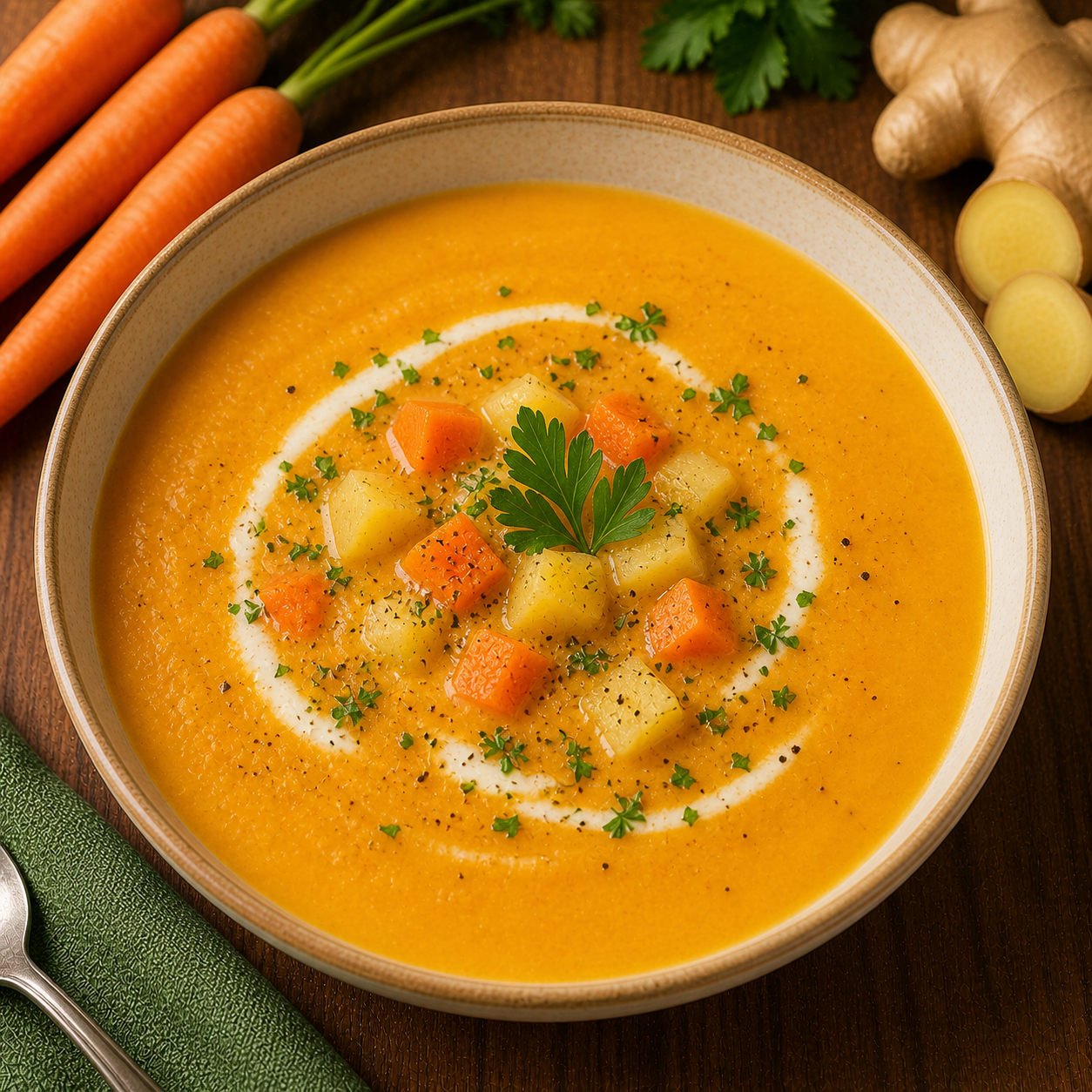 Karotte Kartoffel Ingwer Suppe
